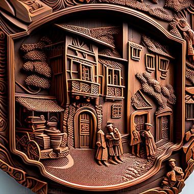 3D model Vila Nova de Santo Andr in Portugal (STL)